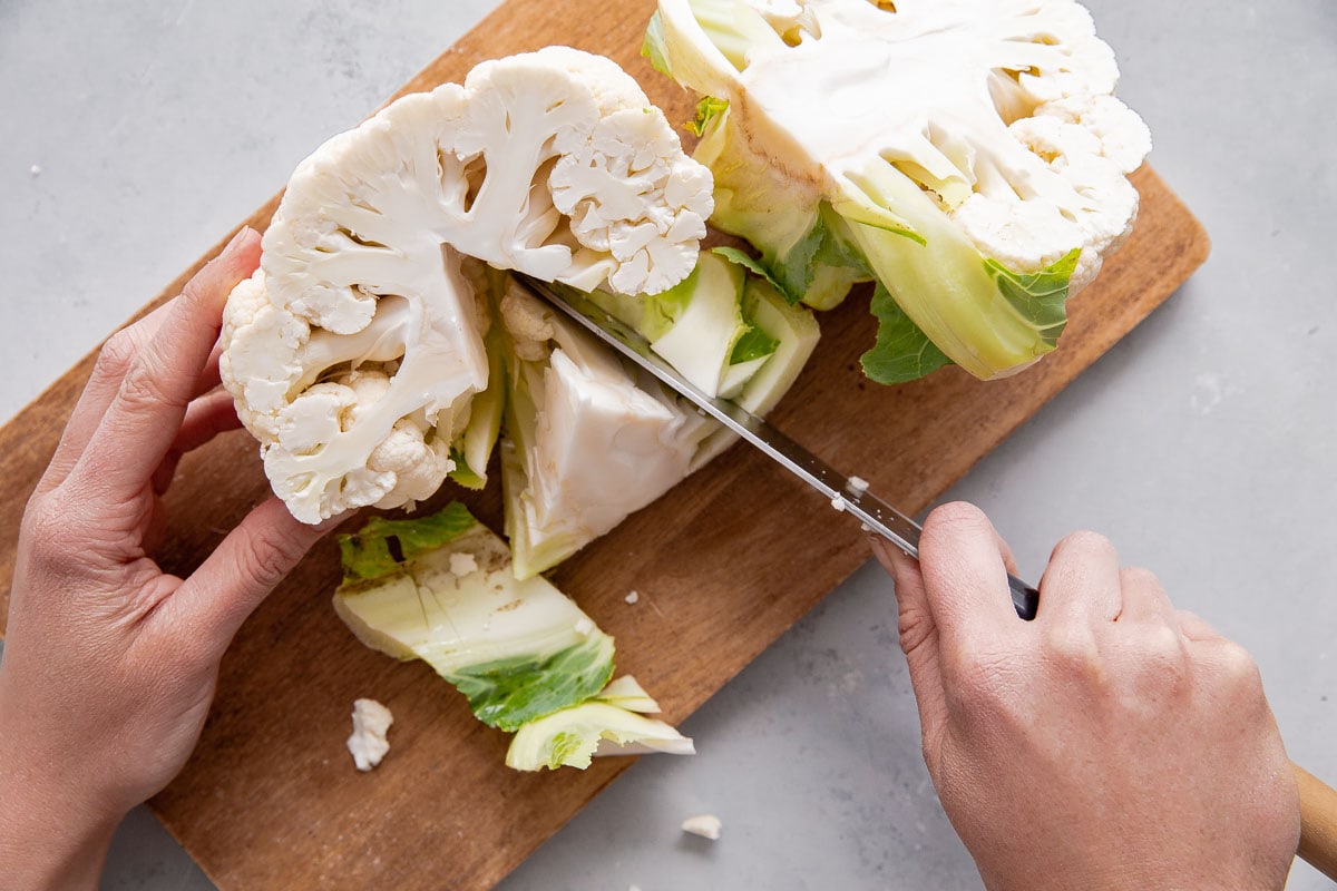 How to Cut Cauliflower Florets