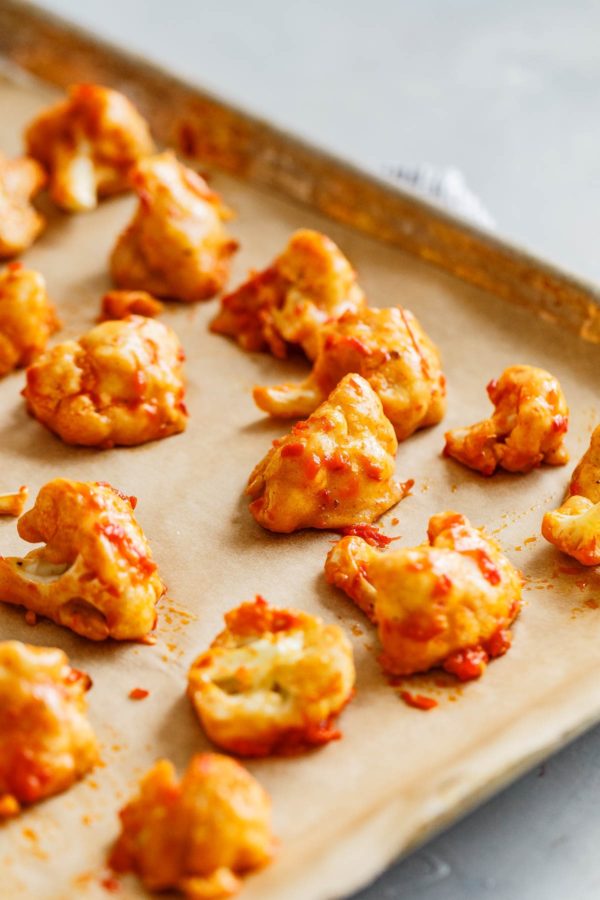 Buffalo Cauliflower on Half Sheet Pan