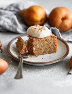 Spiced Almond Pear Cake