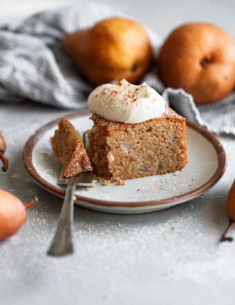 Spiced Almond Pear Cake