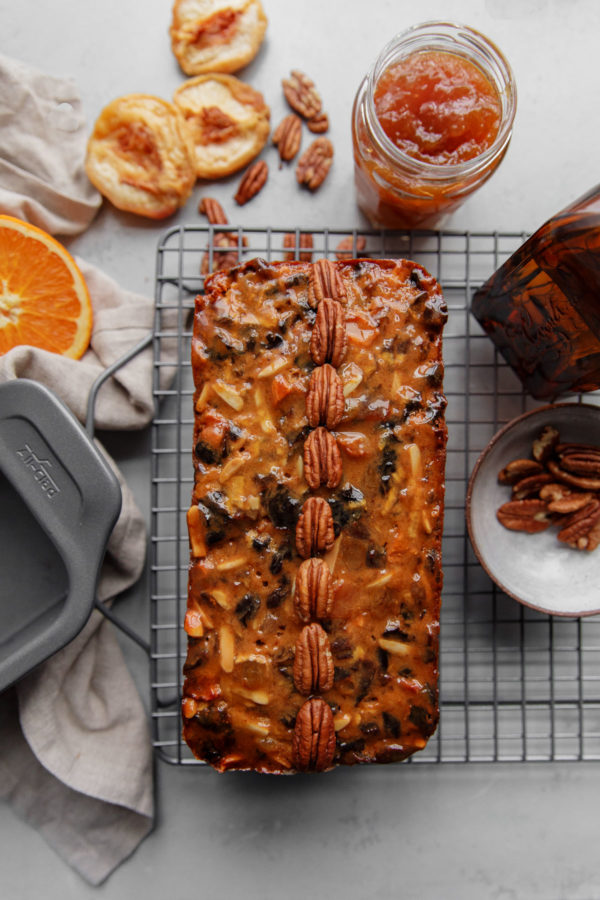 Fruit Cake on Baking Rack