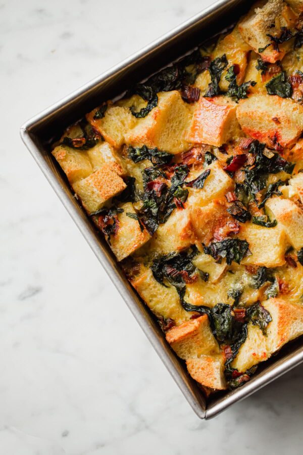 Vegetarian Breakfast Casserole in Baking Dish