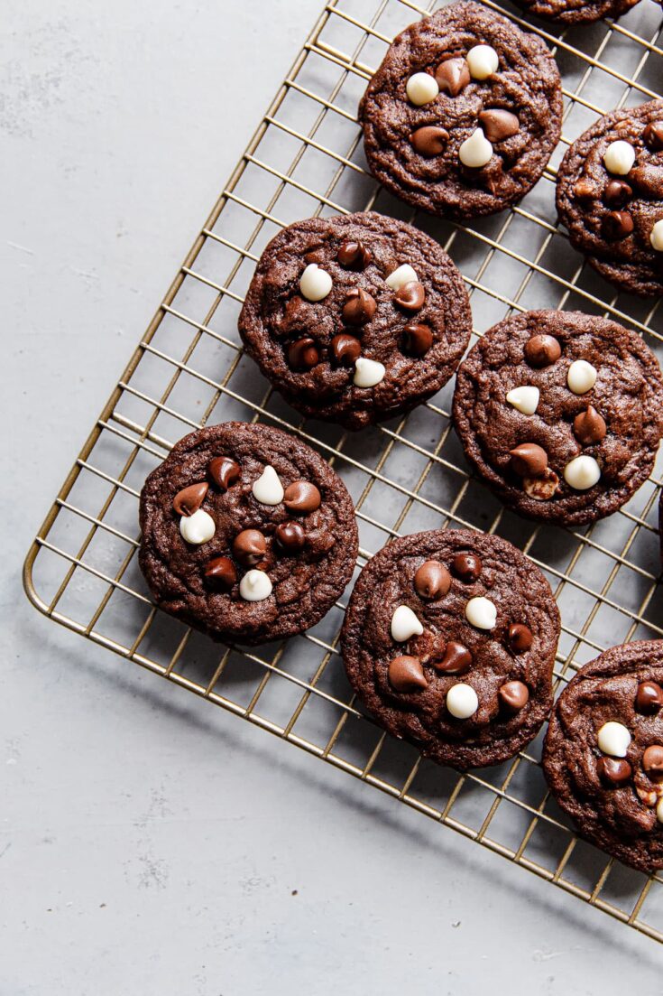 Triple Chocolate Cookies (Chewy Chocolate Cookie Recipe) A Beautiful