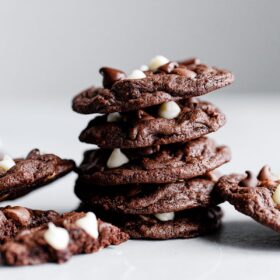 Stacked Triple Chocolate Cookies