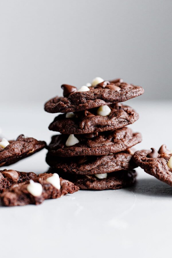 Stacked Triple Chocolate Cookies