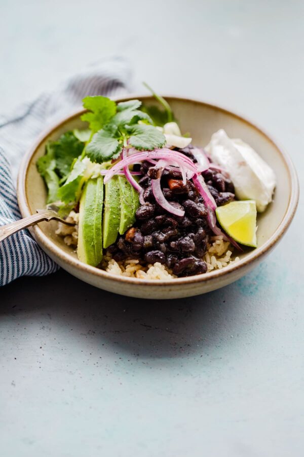 Pressure Cooker Black Beans in Bowl