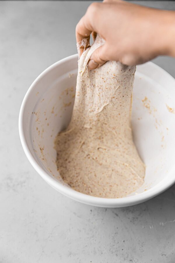 Stretch and Fold Sourdough Bread Dough