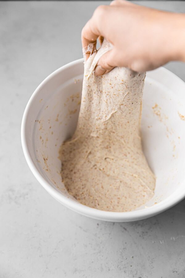 Stretch and Fold Sourdough Dough