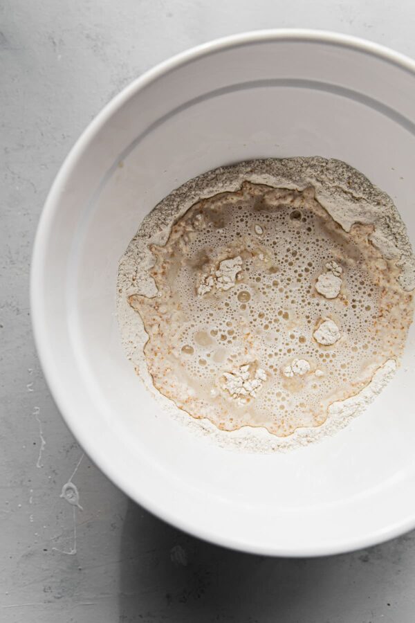Sourdough Autolyse Before Mixing
