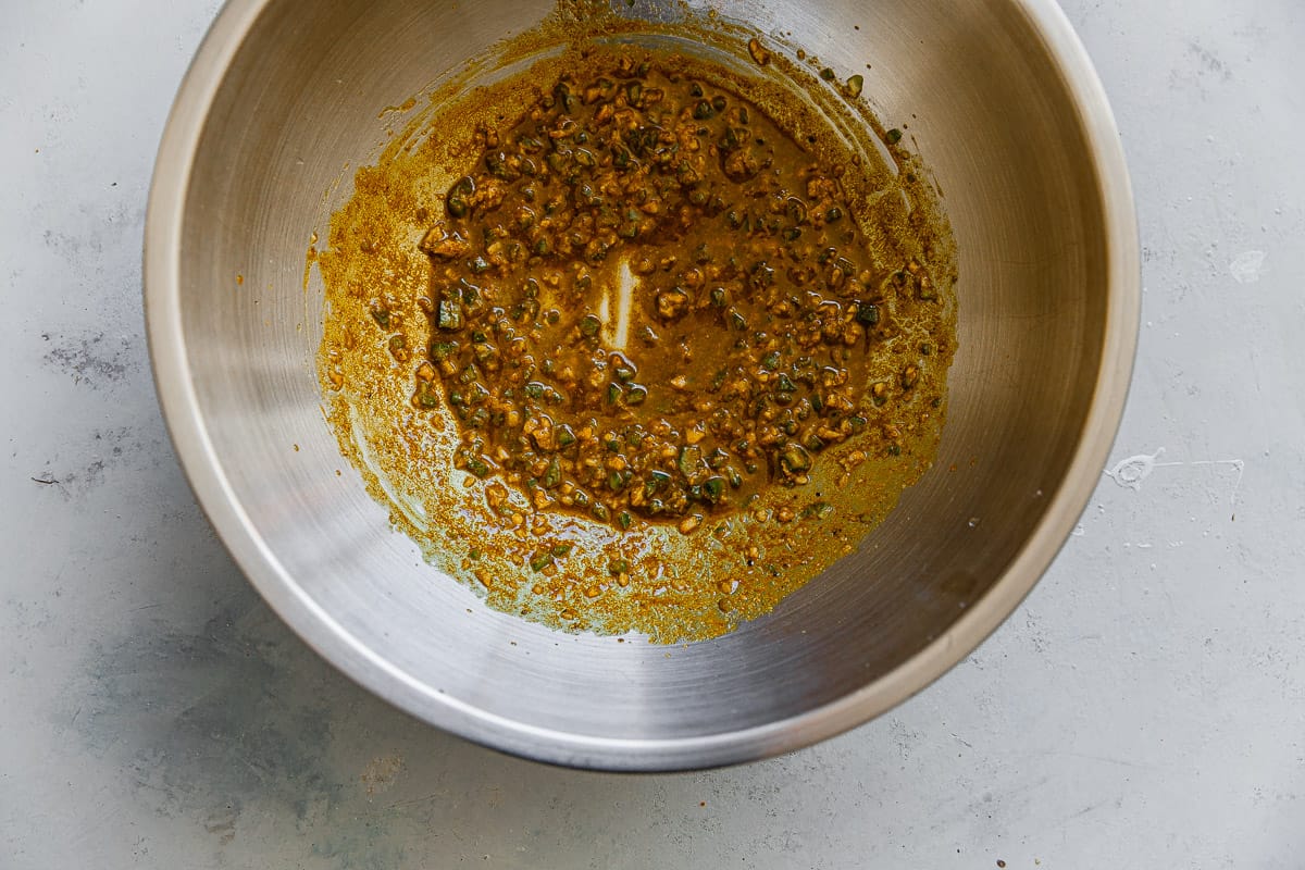 Curried Oil Mixture in Bowl