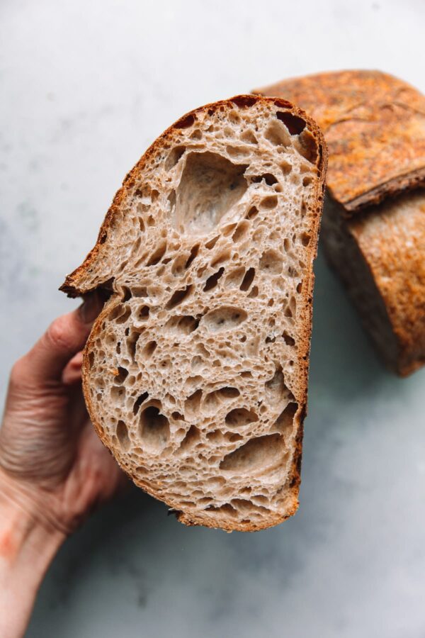 Open Crumb Artisan Sourdough Bread