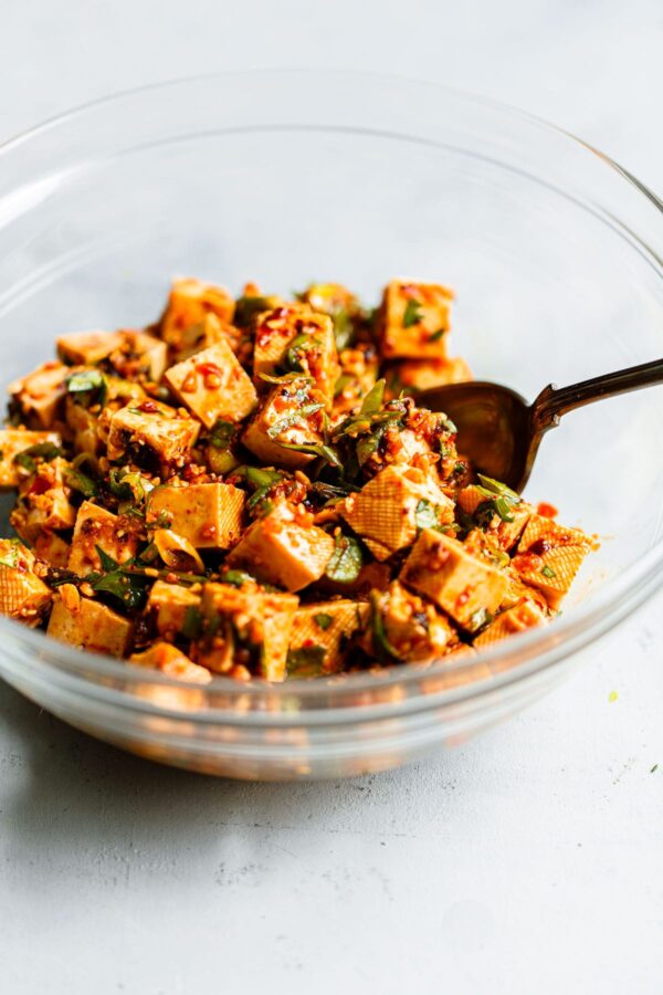 Spicy Tofu in Bowl