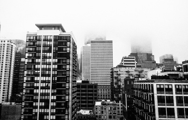 Black and White Chicago Skyline