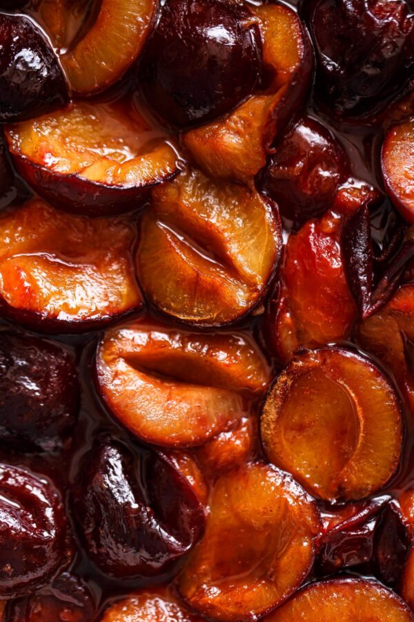 Close Up Picture of Roasted Plum Compote