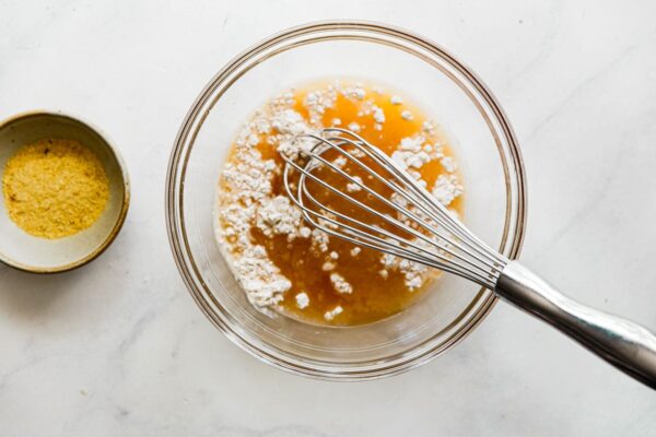 Broth and Flour Mixed in Bowl