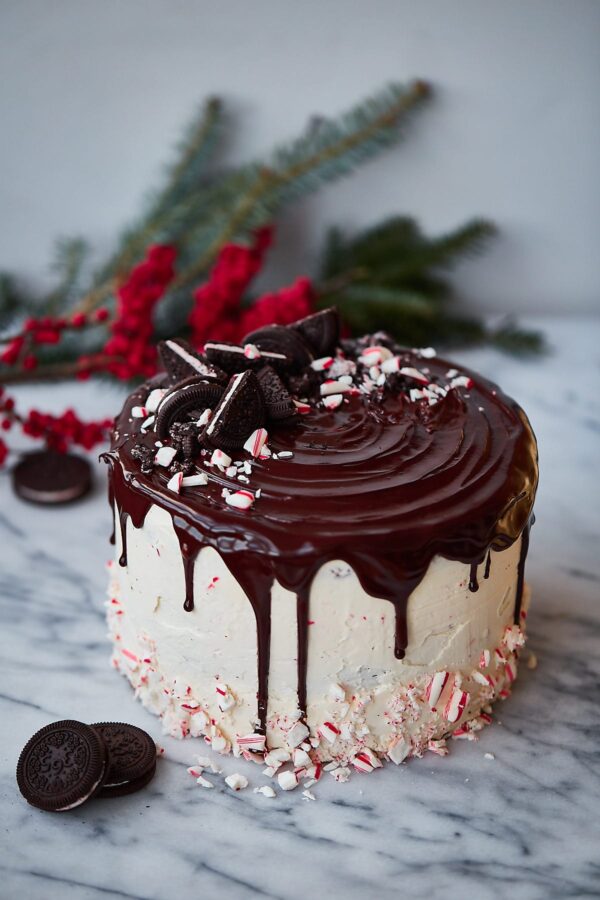 Candy Cane Crunch Cake