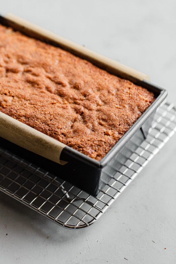 Baked Apple Quick Bread in Loaf Pan