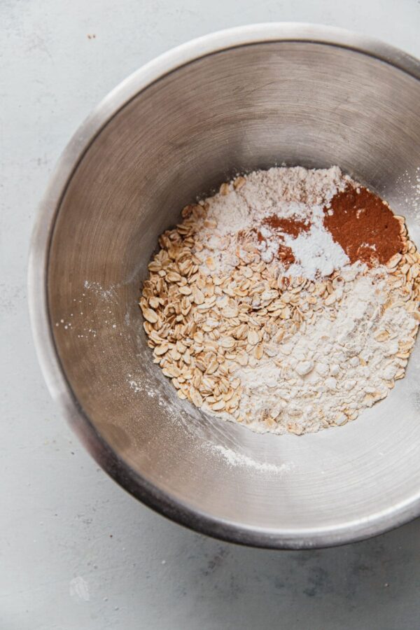 Oat Flour Mixture in Bowl