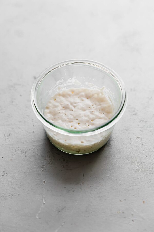 Sourdough Starter in Glass Jar