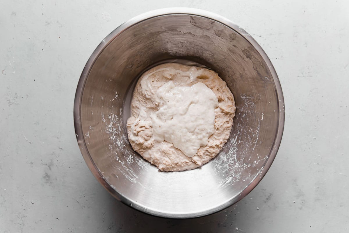 Adding Levain to Autolyse