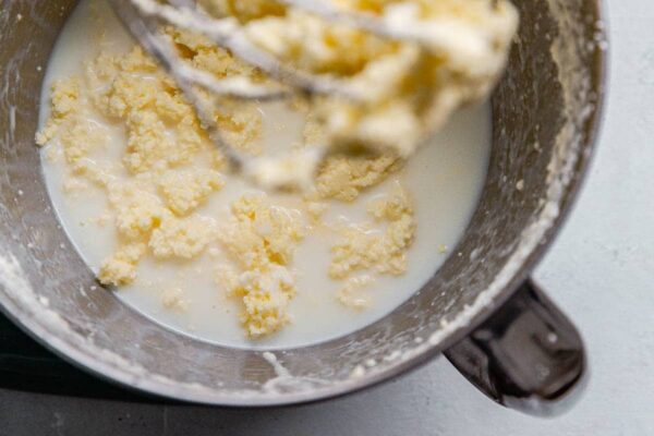 Homemade Butter Mixing in Stand Mixer