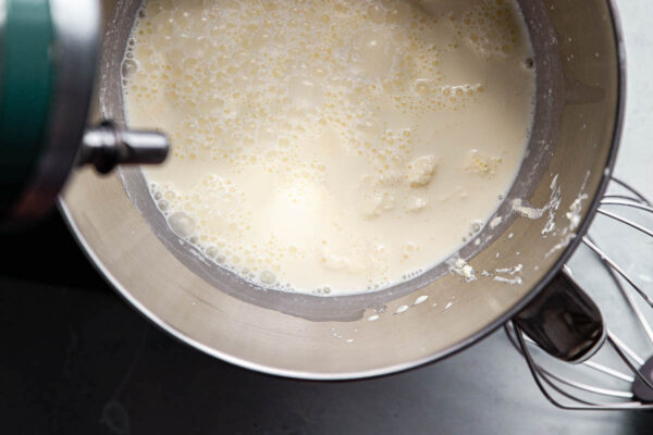 Cultured Cream in Stand Mixer Bowl