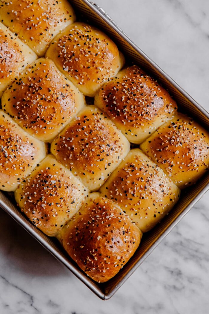 Baked Dinner Rolls with Everything Seasoning