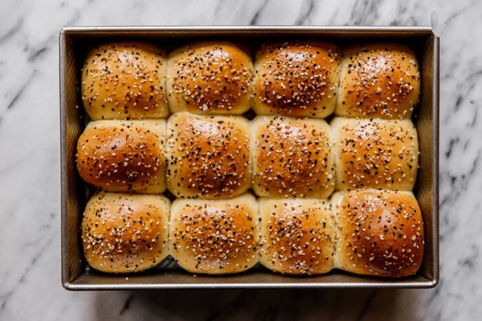 Baked Everything Dinner Rolls