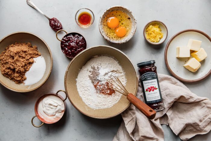 Hazelnut Raspberry Crumb Cake Ingredients