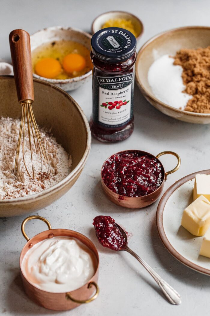 Hazelnut Raspberry Crumb Cake Ingredients