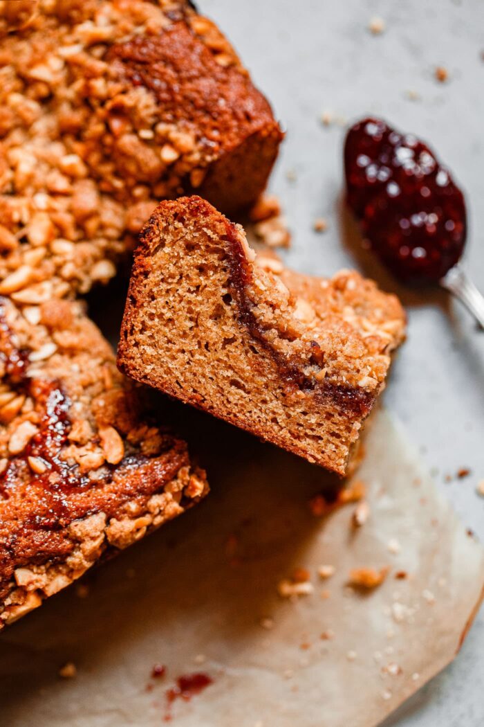 Hazelnut Raspberry Crumb Cake