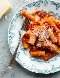 Pasta Amatriciana with Pecorino