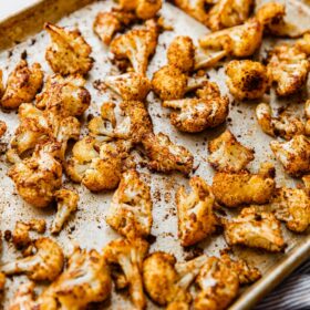 Spiced Roasted Cauliflower on Sheet Pan