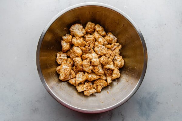 Spiced Cauliflower Florets in Bowl