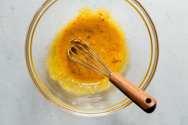 Yolk Mixture to Caesar salad Dressing