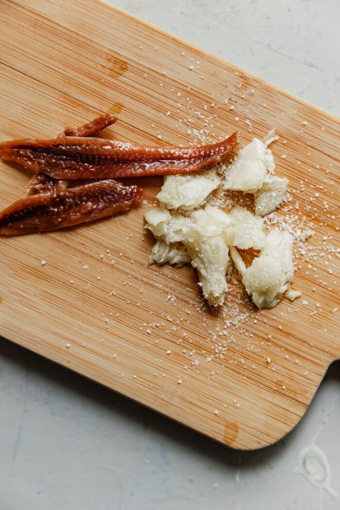 Anchovy and Garlic for Caesar salad Dressing