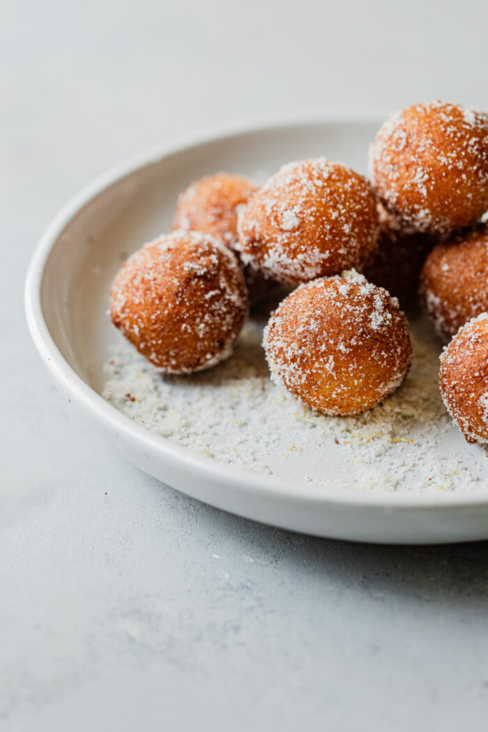 Ricotta Donuts Rolled in Sugar