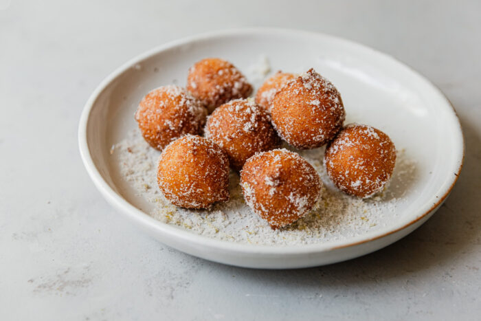 Ricotta Donuts Rolled in Sugar