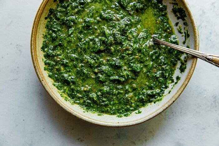 Herb Salsa Verde in Bowl