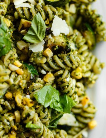 Pistachio Pesto Pasta with Vegetables