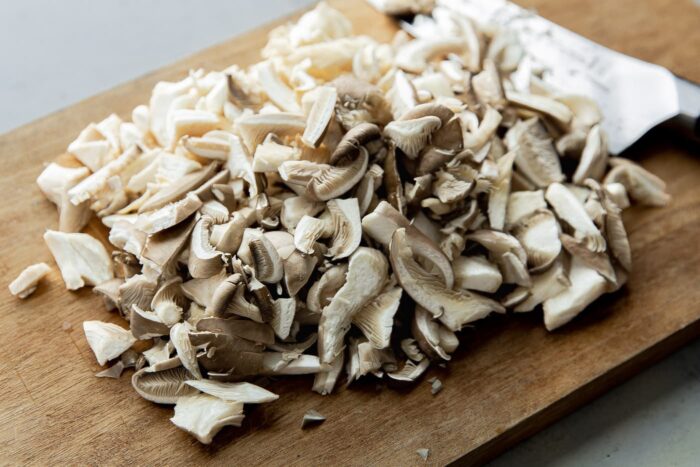 Roughly Chopped Oyster Mushrooms