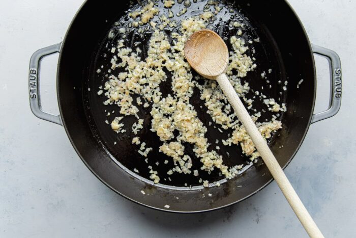 Sautéed Shallots in Skillet