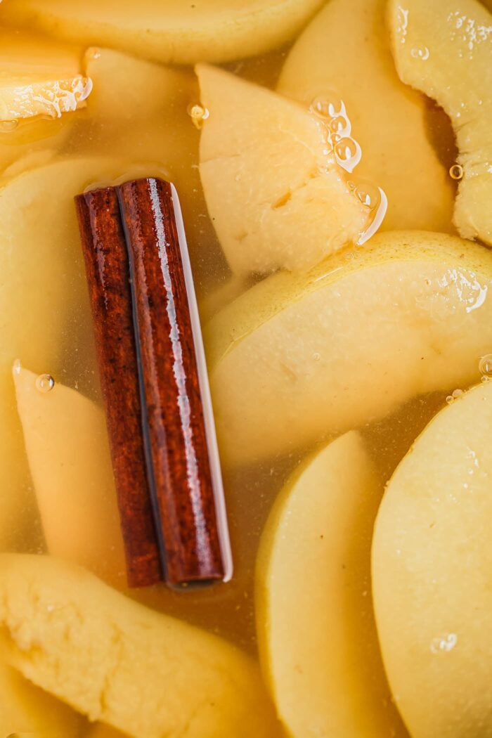 Poached Quince in Liquid