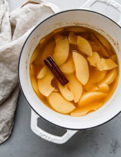 Poached Quince in Pot