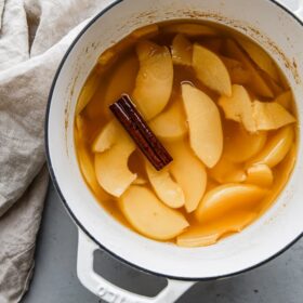 Poached Quince in Pot