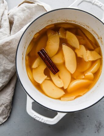 Poached Quince in Pot