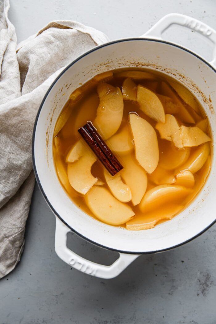 Poached Quince in Pot