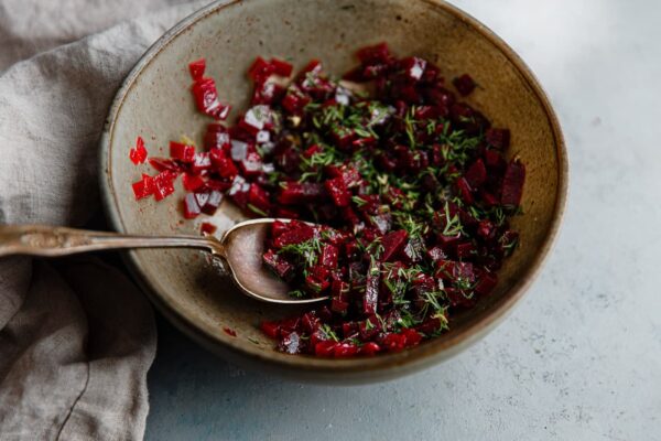 Beet Salad in Bowl