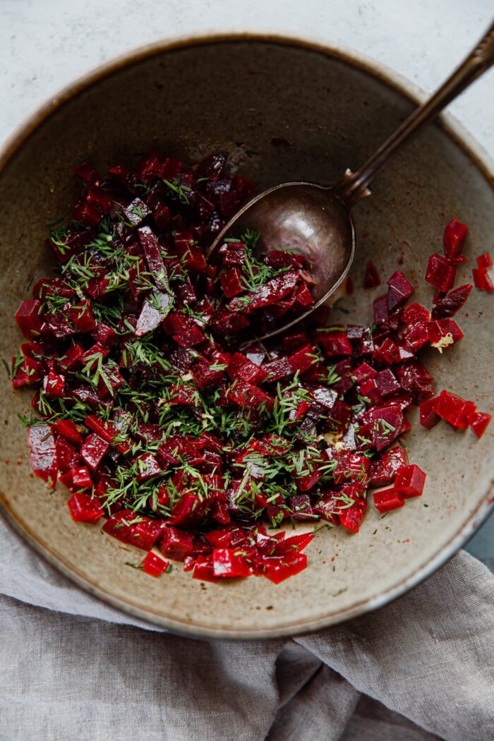 Beet Salad in Bowl