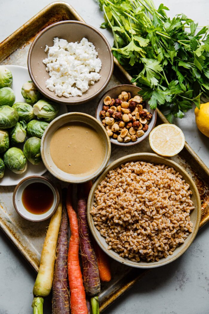 Fall Farro Salad Ingredients